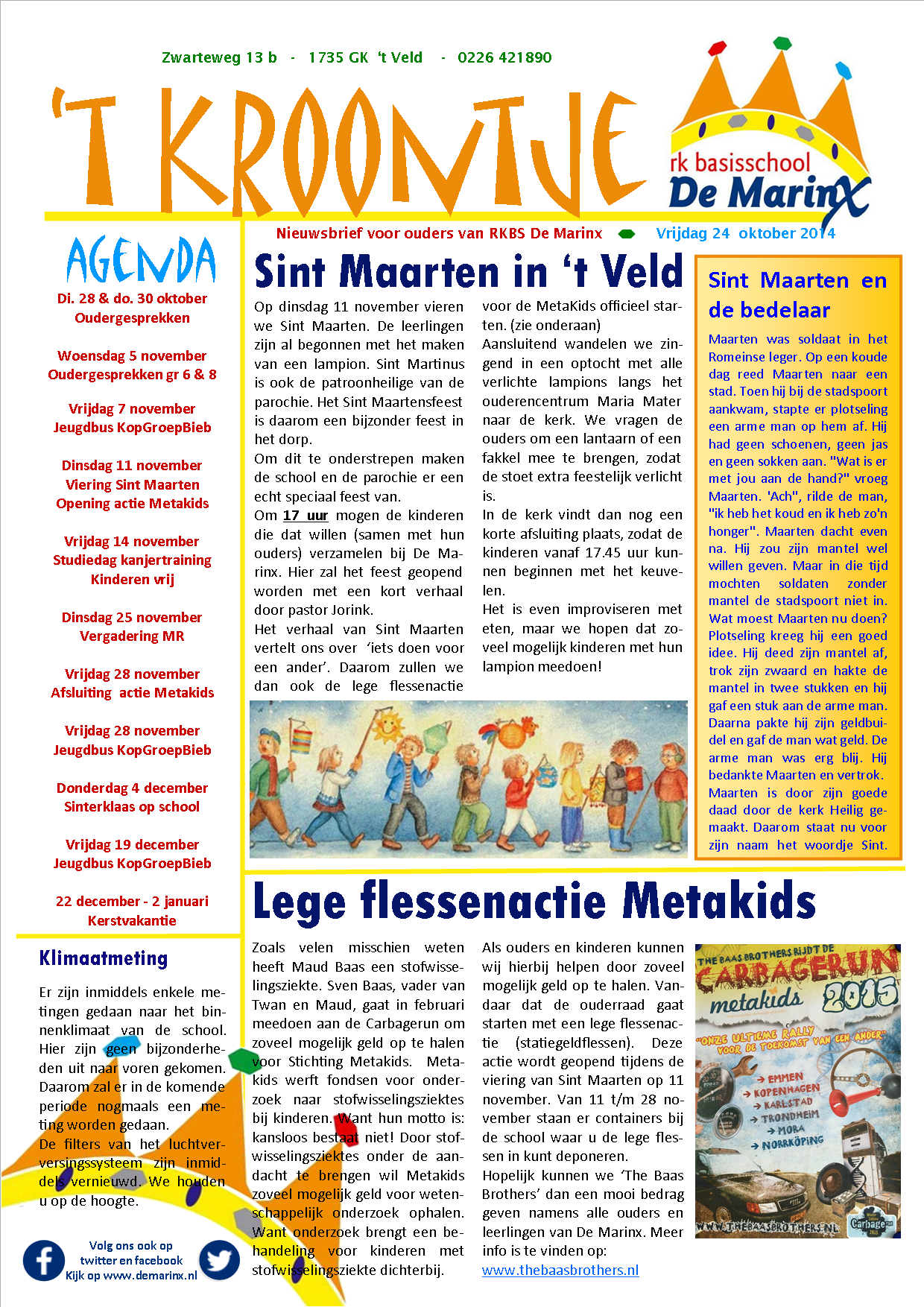 Nieuwsbrief ’t Kroontje 24 oktober