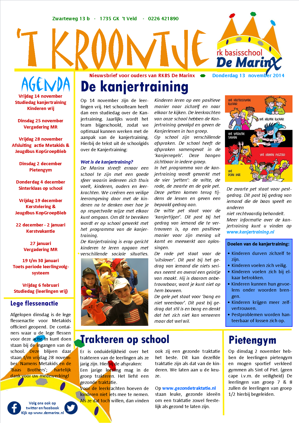 Nieuwsbrief ’t Kroontje 13 november 2014