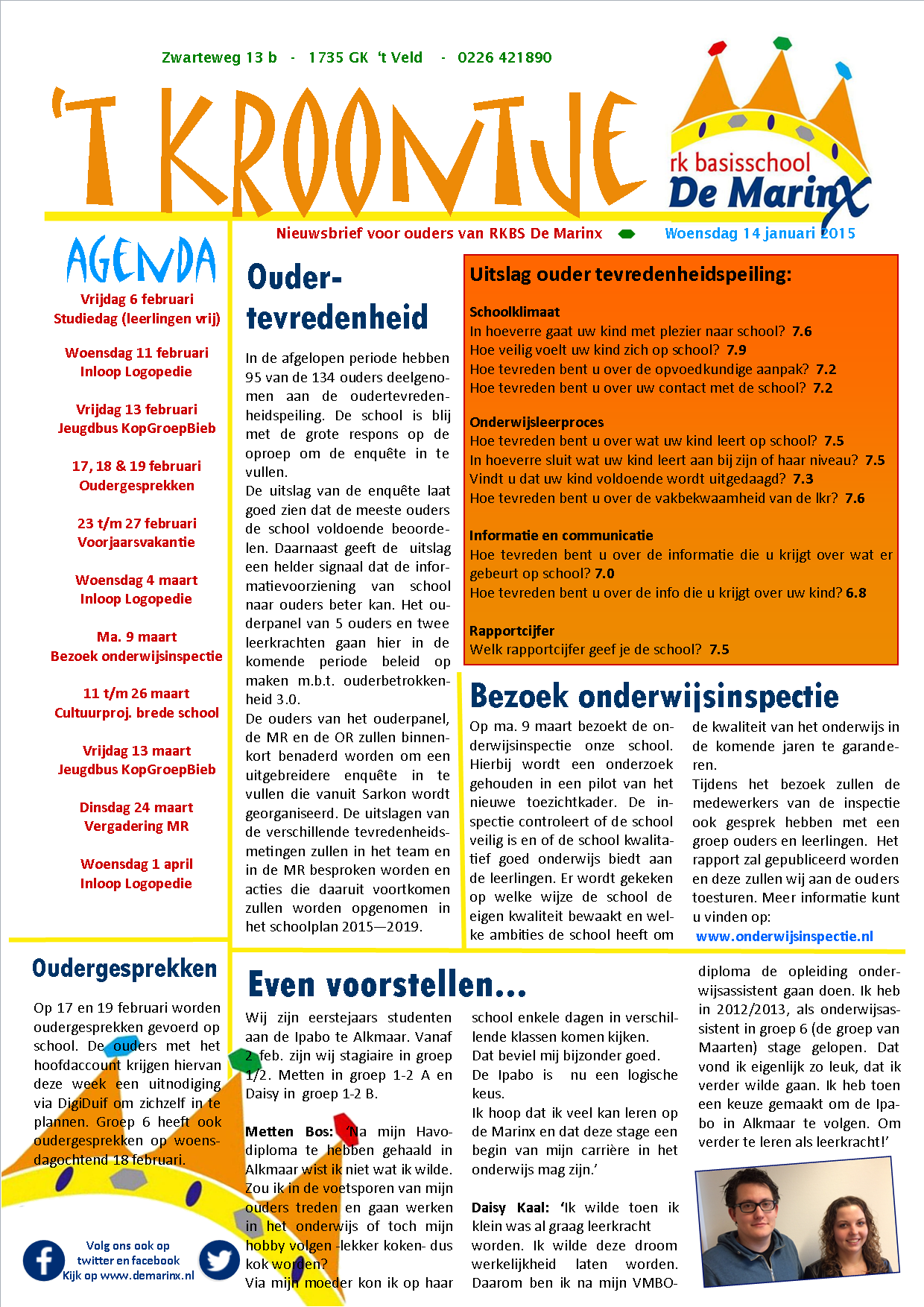 Nieuwsbrief 't Kroontje 3 februari 2015