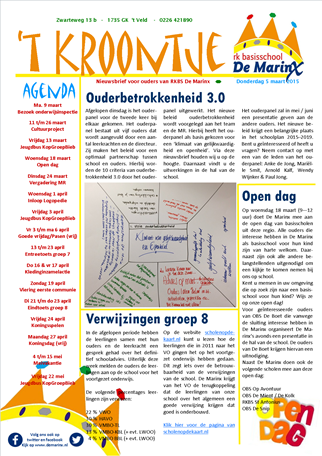 2015-03-05 Nieuwsbrief &#39;t Kroontje