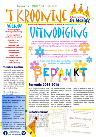 2015-06-22 Nieuwsbrief &#39;t Kroontje
