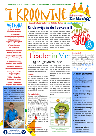 2015-10-05 Nieuwsbrief &#39;t Kroontje