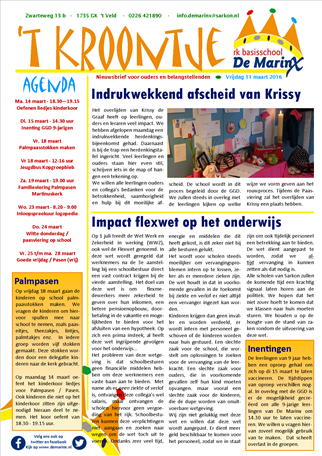 2016-03-11 Nieuwsbrief &#39;t Kroontje