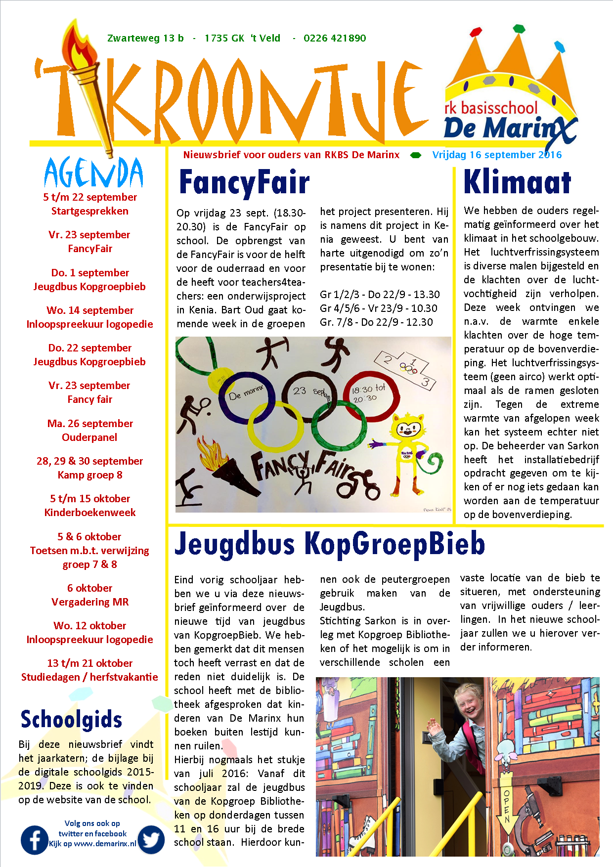 Nieuwsbrief 't Kroontje 16 september