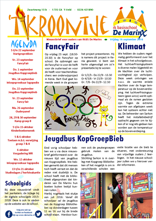 2016-09-16 Nieuwsbrief &#39;t Kroontje