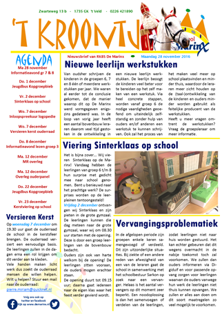 2016-11-28 Nieuwsbrief &#39;t Kroontje