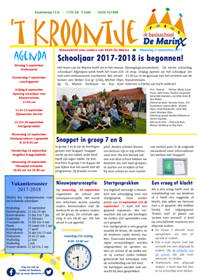 2017-09-04 Nieuwsbrief 't Kroontje