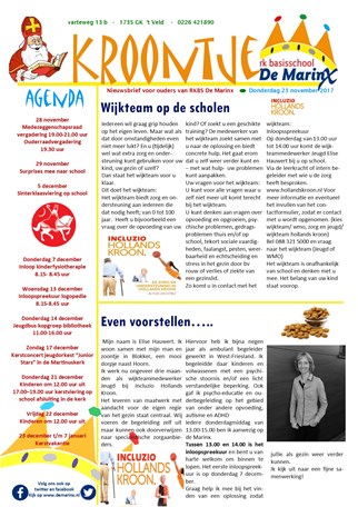 2017-11-23 Nieuwsbrief &#39;t Kroontje