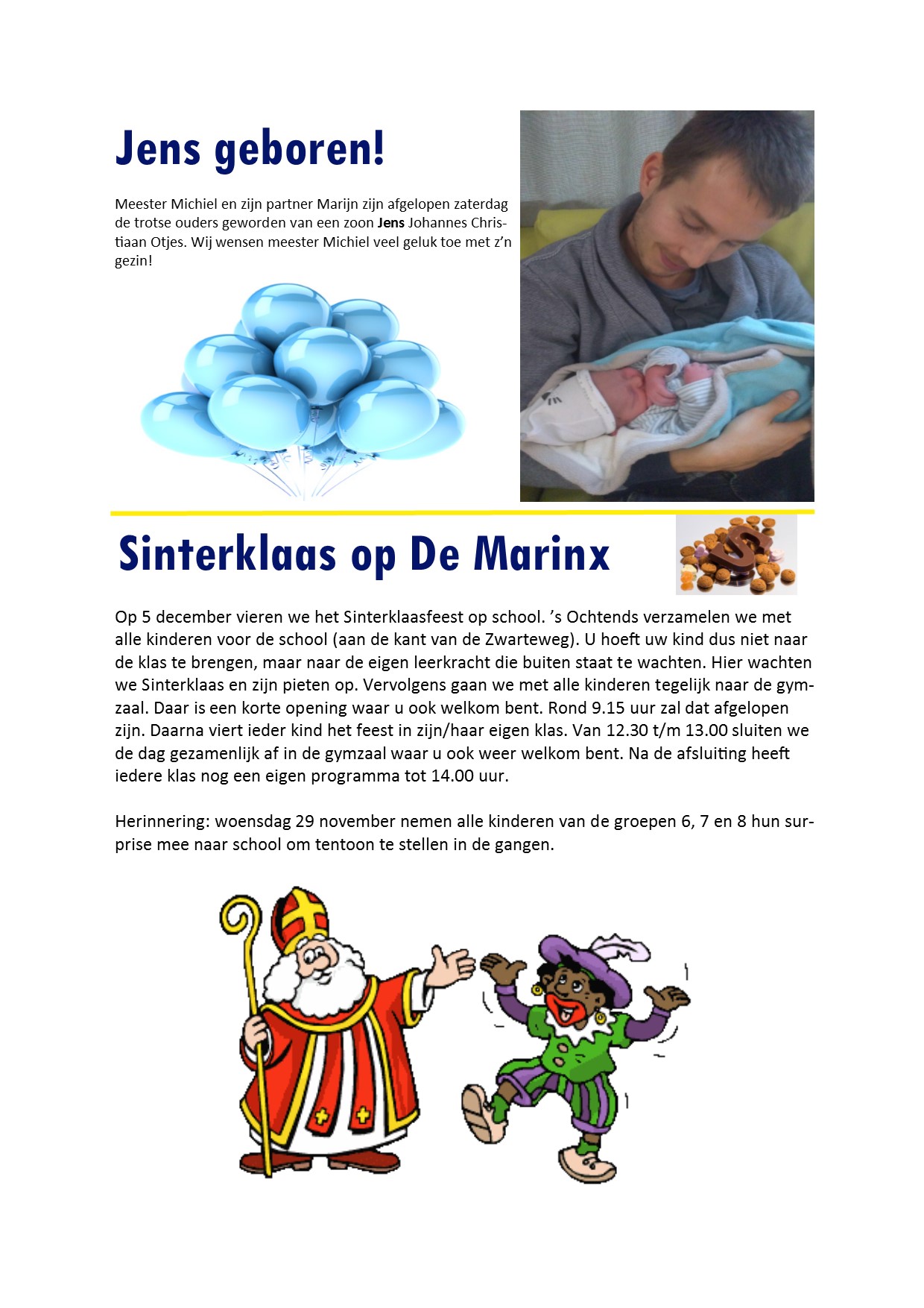 Nieuwsbrief 't Kroontje 23 november 2