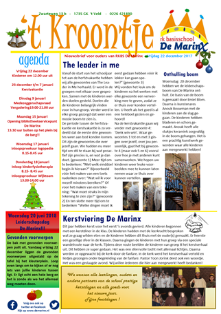 2017-12-22 Nieuwsbrief &#39;t Kroontje