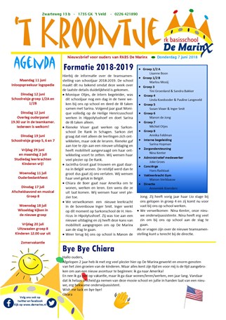 2018-06-07 Nieuwsbrief &#39;t Kroontje