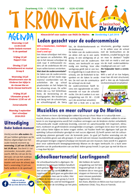 2018-07-05 Nieuwsbrief 't Kroontje