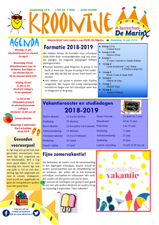 2018-07-16 Nieuwsbrief &#39;t Kroontje 1
