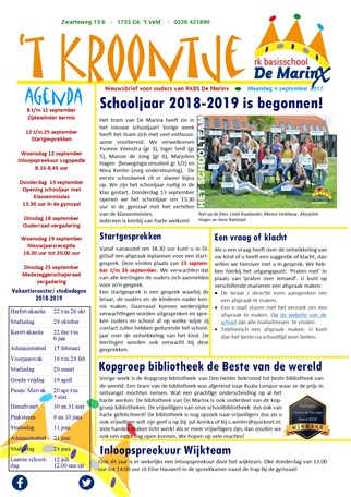 2018-09-06 Nieuwsbrief &#39;t Kroontje