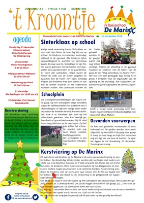 2018-12-12 Nieuwsbrief 't Kroontje