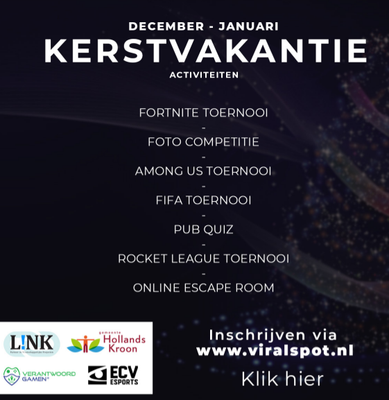 Jongerenwerk LINK en gemeente Hollands Kroon organiseren activiteiten voor jongeren tijdens de kerstvakantie 