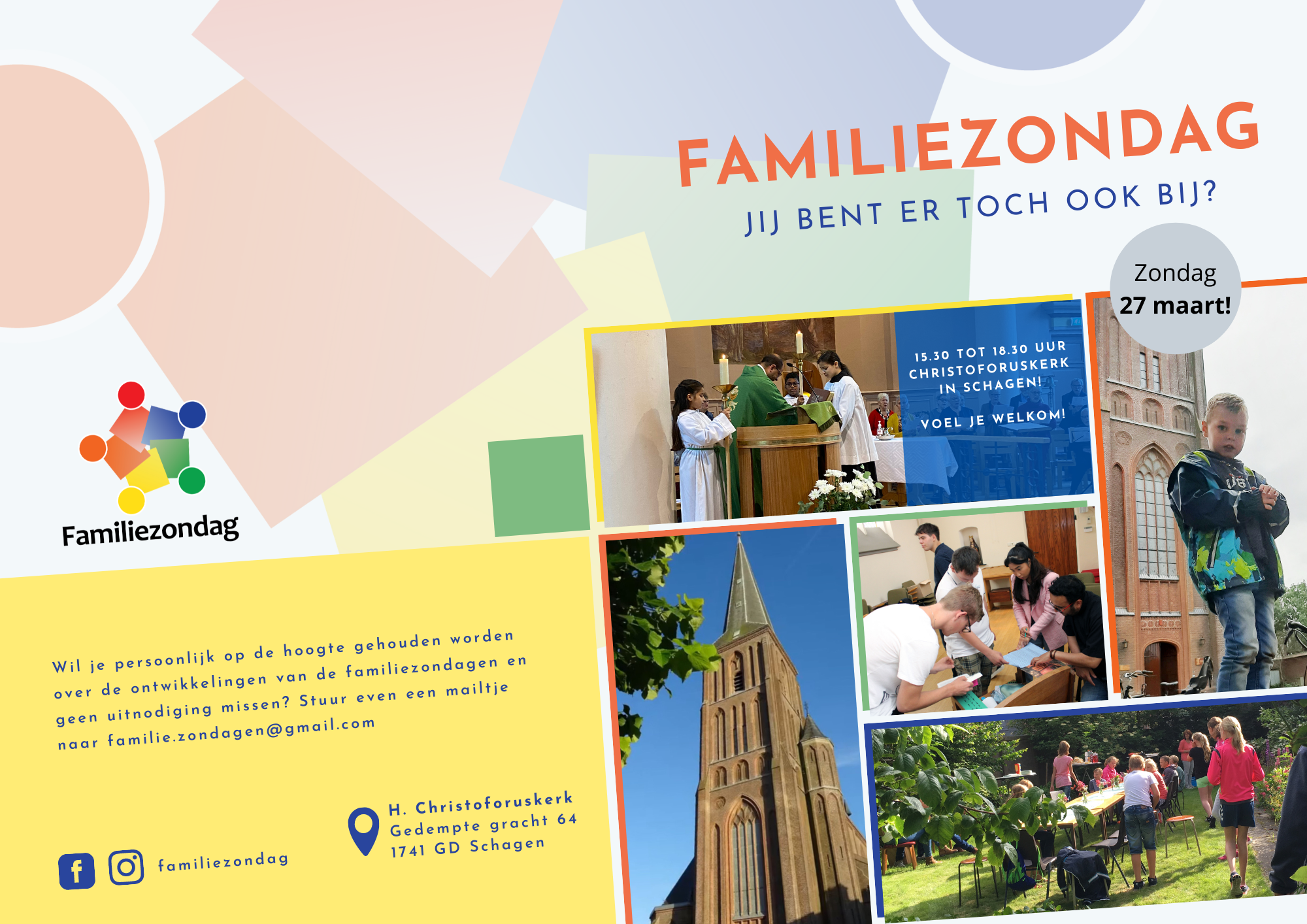 Familiezondag. Jij bent er toch ook bij?