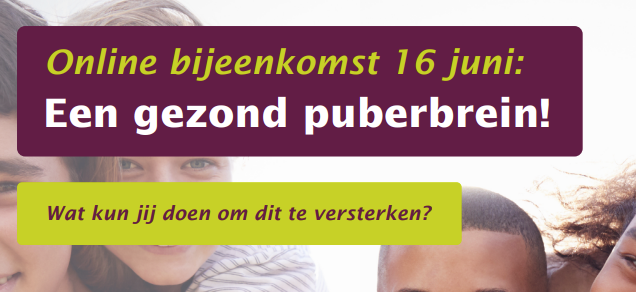 Online bijeenkomst 16 juni: Een gezond puberbrein!