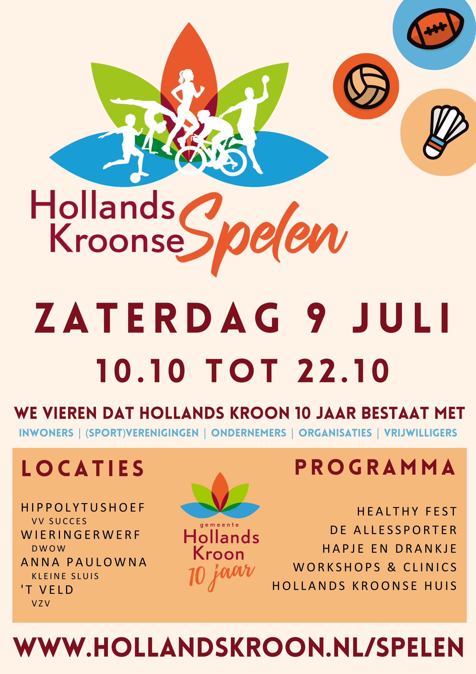 Hollands Kroonse Spelen zaterdag 9 juli