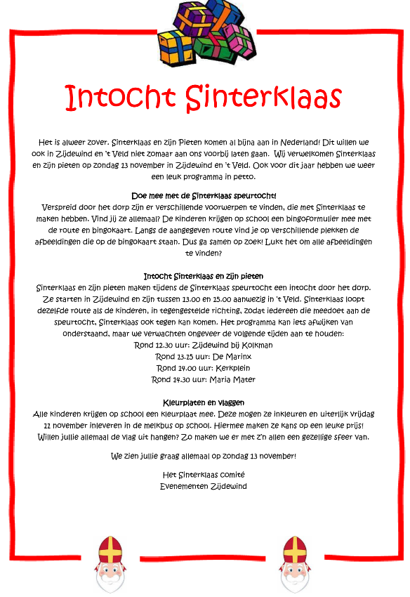 Intocht Sinterklaas