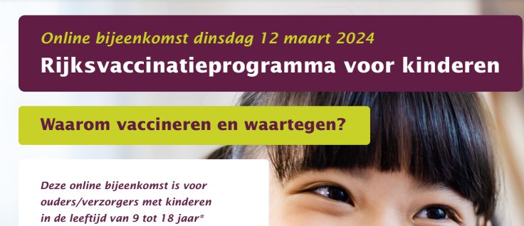Online bijeenkomst Rijksvaccinatieprogramma voor kinderen