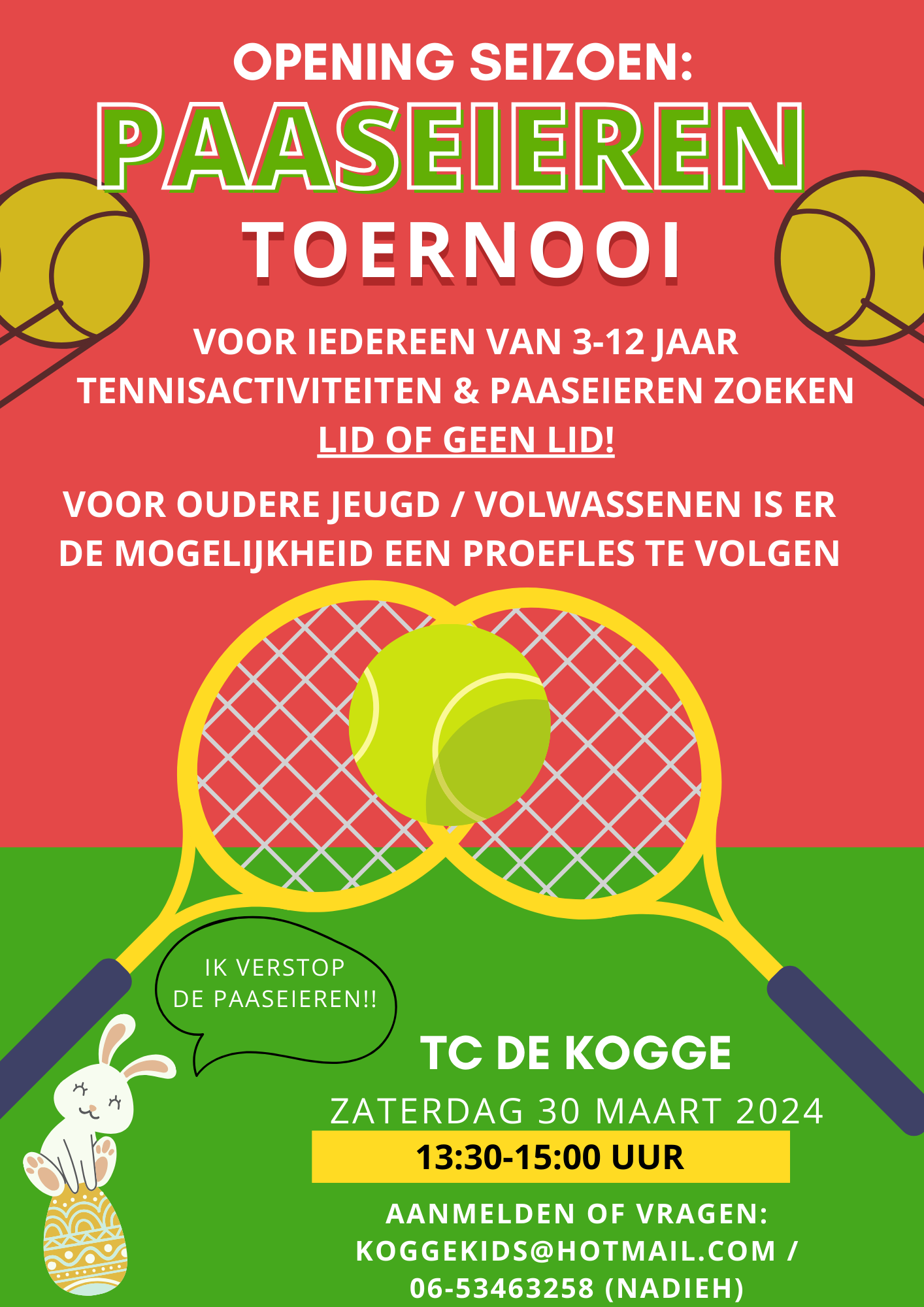 Paaseieren toernooi tennis
