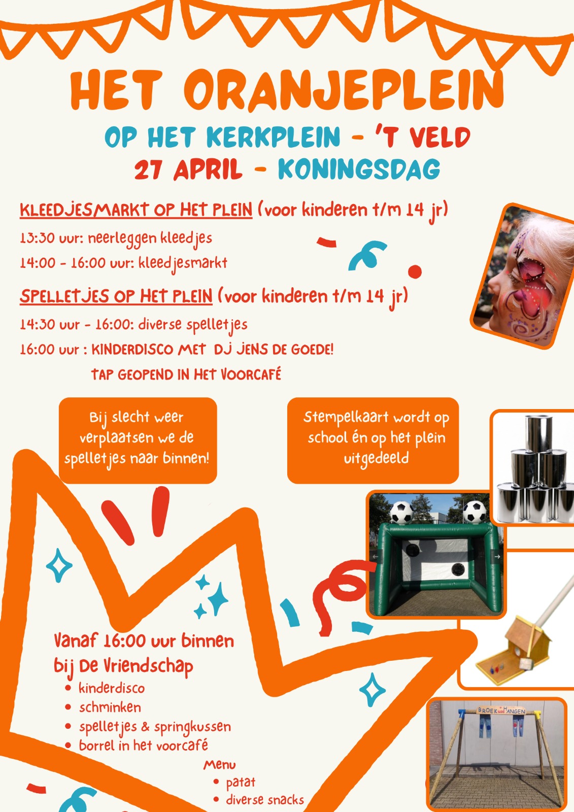 Koningsdag op het Oranjeplein!! 